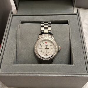 Michele Stainless Watch with Diamonds